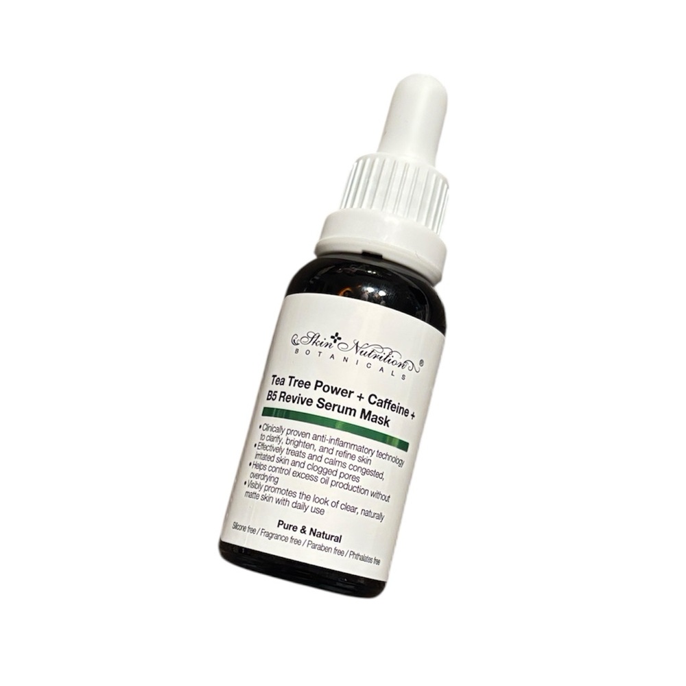 NEW Skin Nutrition Botanicals Tea Tree power, Caffeine + B5 Revive Serum Mask